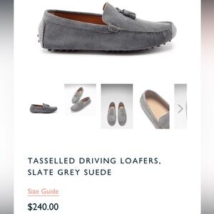 Hugs&Co gray suede driving loafers size EU 39